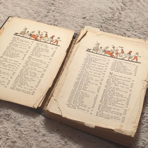 The Ella Dolbear Lee Mother Goose Book & 10" Antique Print Mother Goose - Picture 13 of 14